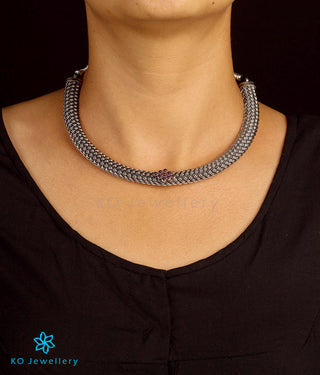 The Kavacha Silver Antique Necklace