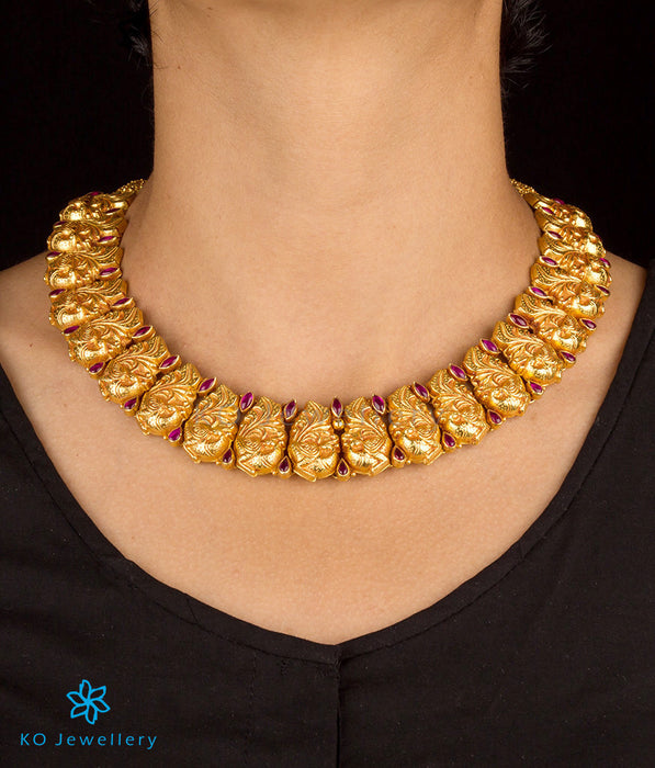 antique gold temple jewellery design at INR 18,500