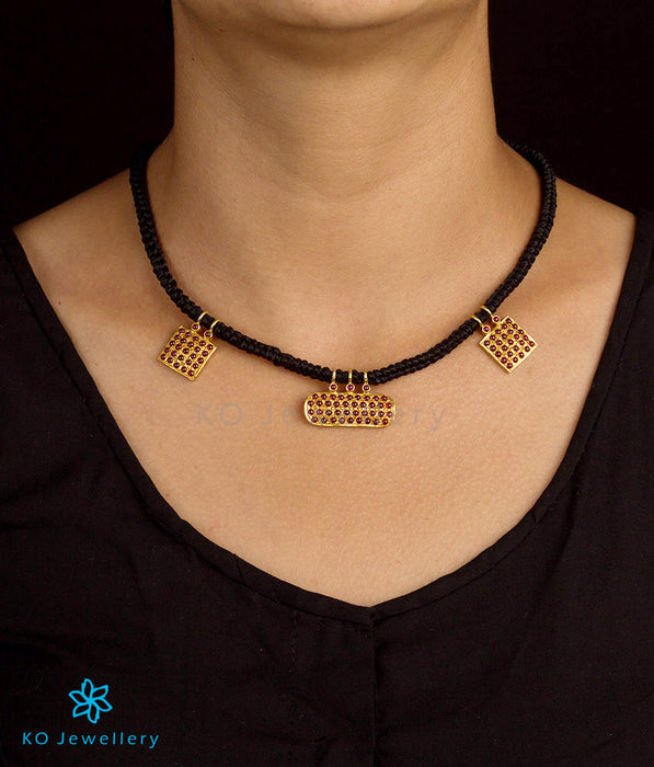 Ancient temple jewellery necklace gold-dipped