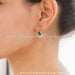 Small and elegant green gemstone earrings online shopping India