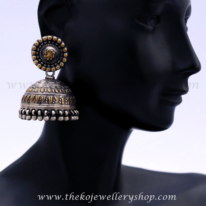 The Aamod Silver/Gold Jhumka