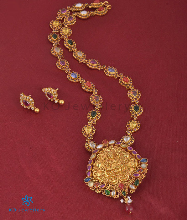 The Anantanitya Silver Navarathna Necklace Set