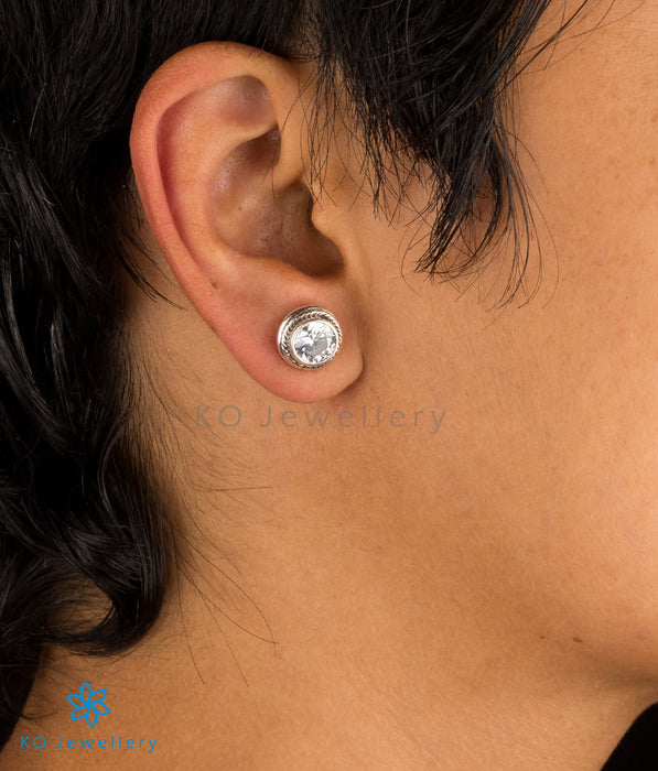 The Prisha Silver Earrings(Coral)