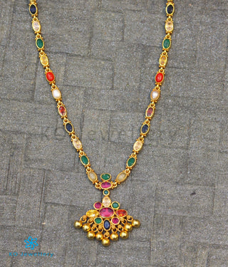 The Vedya Silver Navaratna Necklace