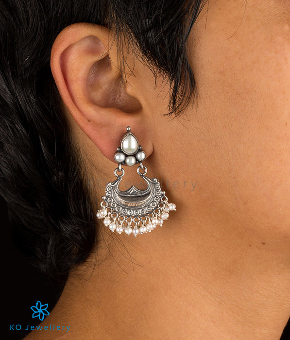 Oxidised silver antique temple earrings. Available in gold colour also.