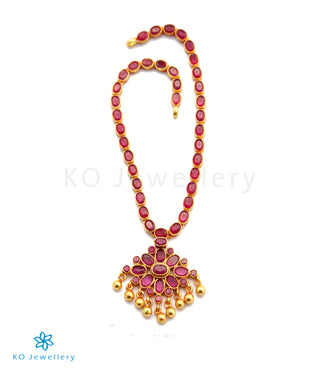The Rohita Silver Kempu Necklace
