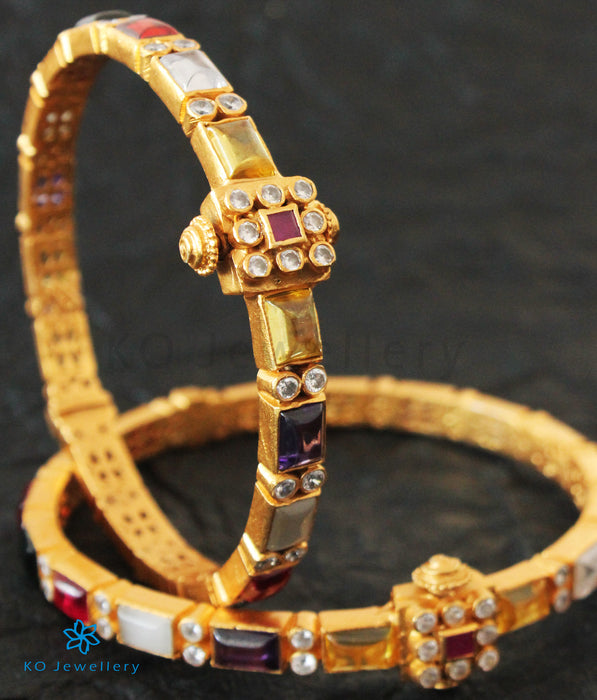 The Sattva Silver Navratna Bracelet (Size 2.8)