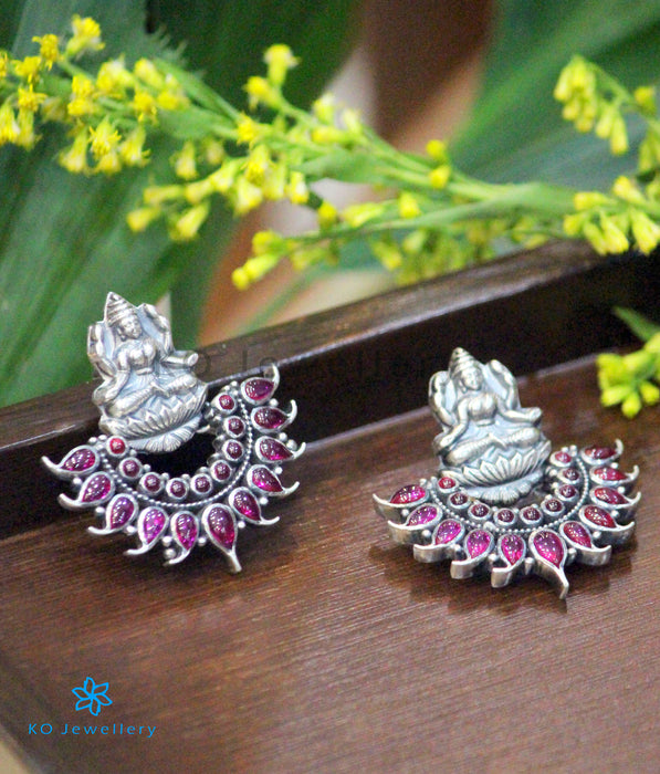 The Shreeja Silver Kempu Earrings (Oxidised)