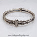 Hand crafted silver two line bracelet shop online