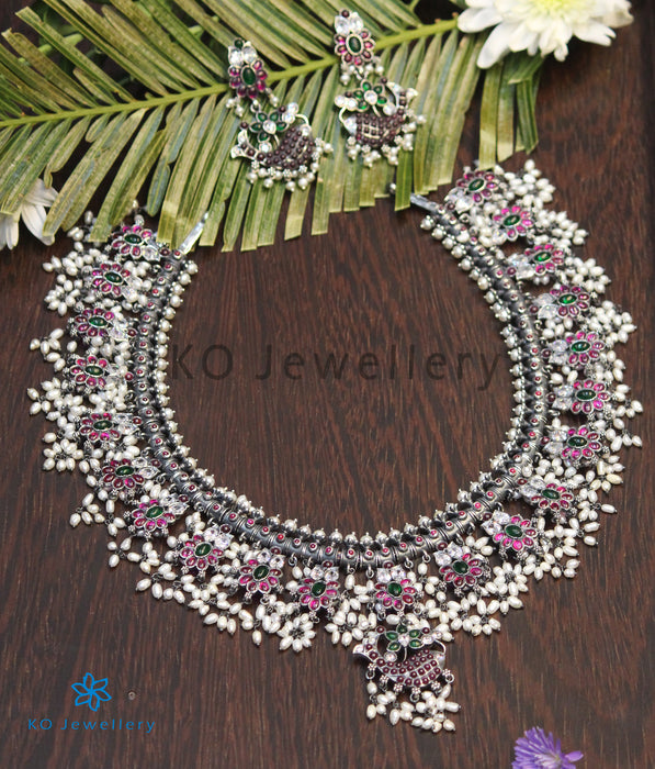 The Matsya Silver Guttapusalu Necklace (Long)