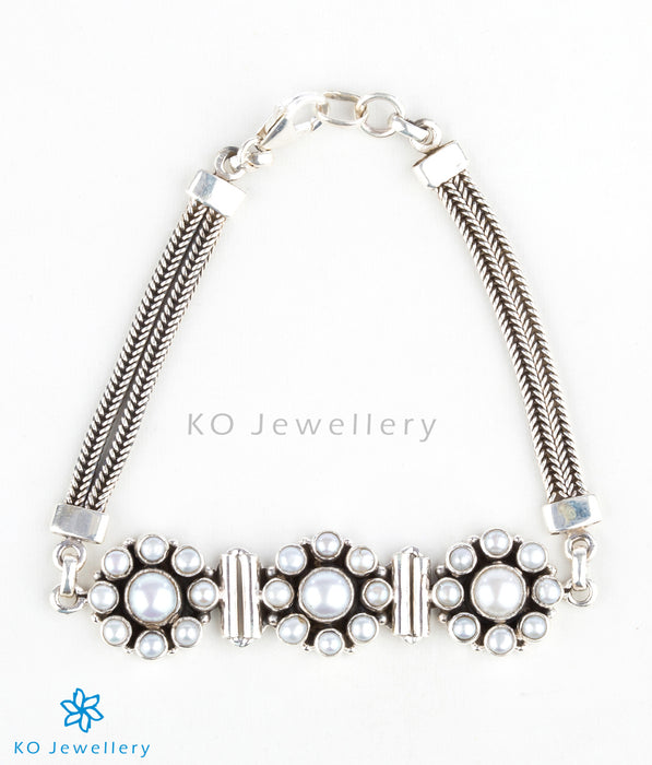 handmade silver and pearl bracelet online shopping India