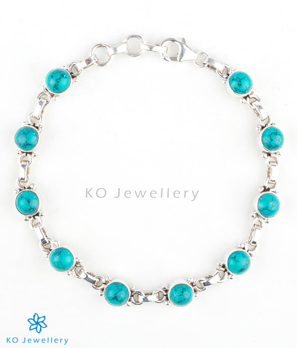 Handmade turquoise charm bracelet for Indian and Western wear