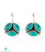Dainty turquoise and silver earrings for officewear
