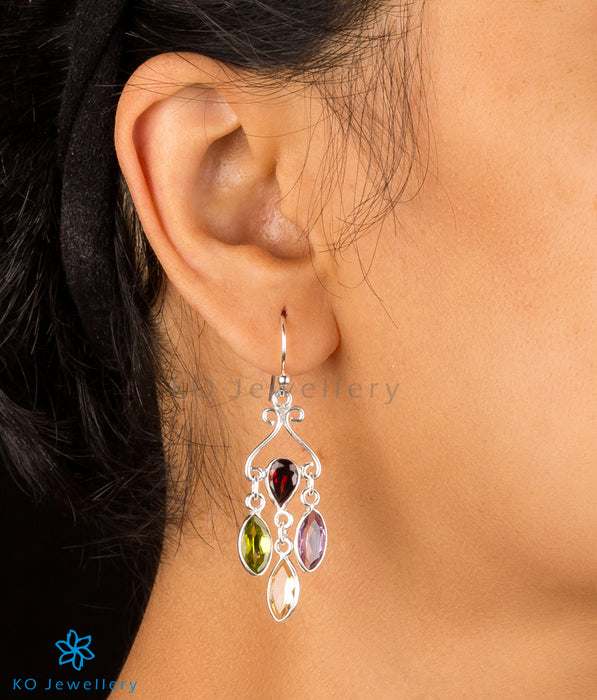 The Nysaa Silver Gemstone Earrings