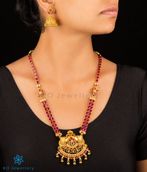 Exquisite gold plated silver temple jewellery