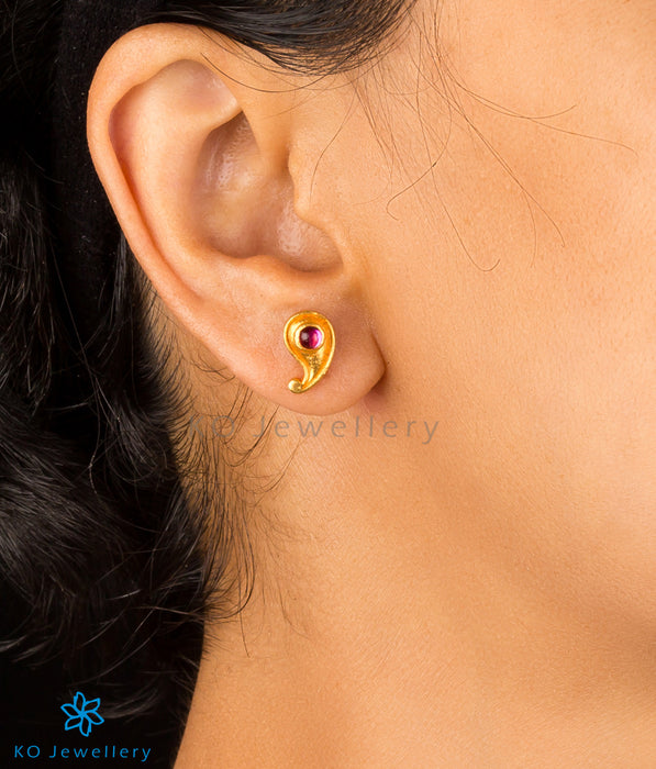Daily wear gold plated silver earrings