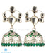 Handpainted meenakari jhumka earrings online with kundan