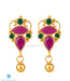 Lovely gold plated earrings with kempu stones