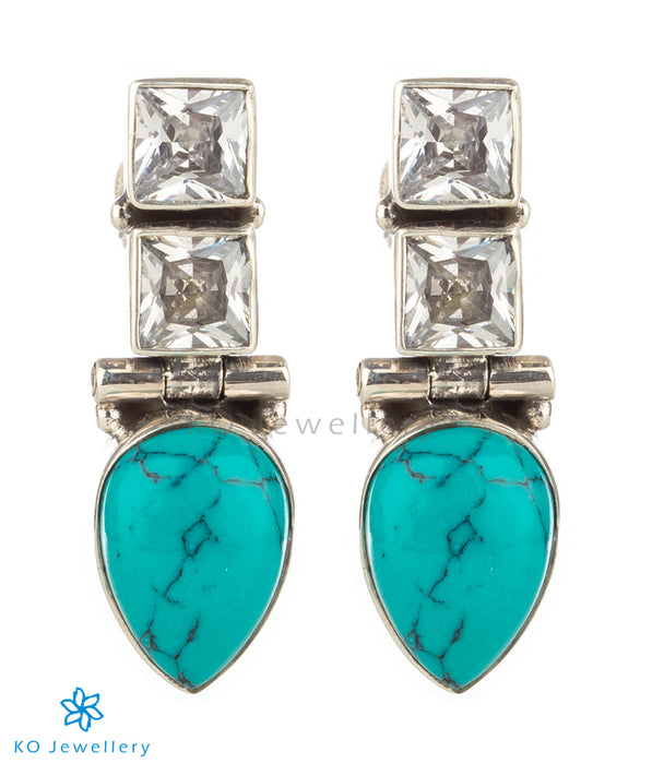 The Parikshit Silver Gemstone Earrings(Turquoise)