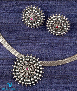 The Aditi Silver Necklace (Oxidised)
