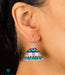 Handmade sterling silver meenakari earrings