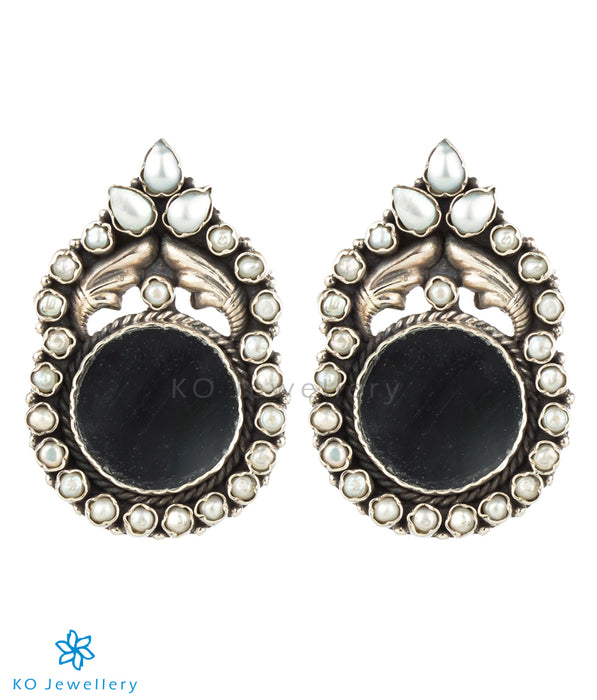 The Darpana Silver Gemstone Earrings (Pearl)
