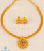gold plated silver temple jewellery choker set