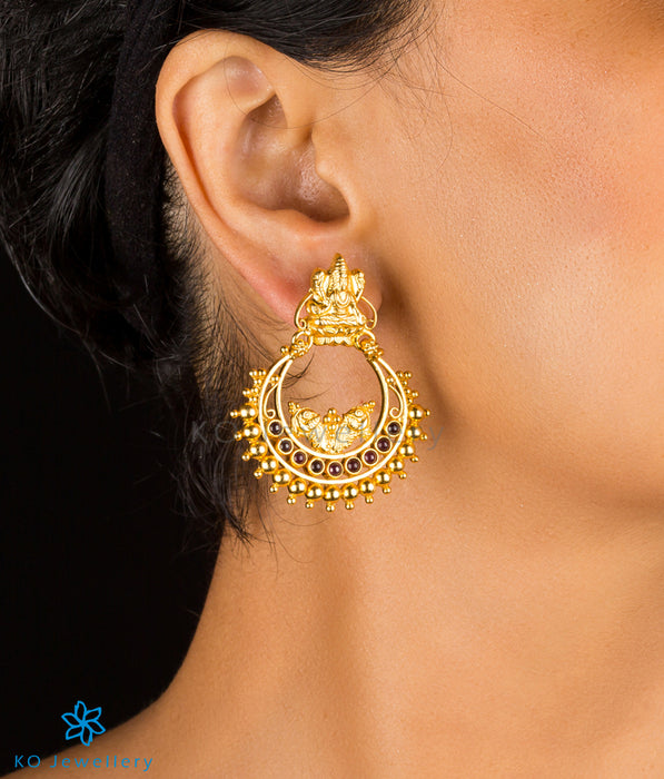 The Nityagata Silver Lakshmi Chand Bali Earrings