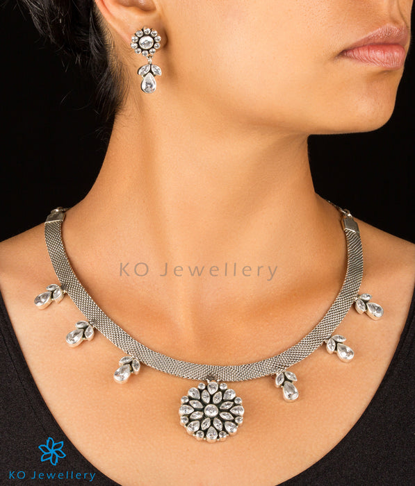 The Niyamya Silver Gemstone Necklace