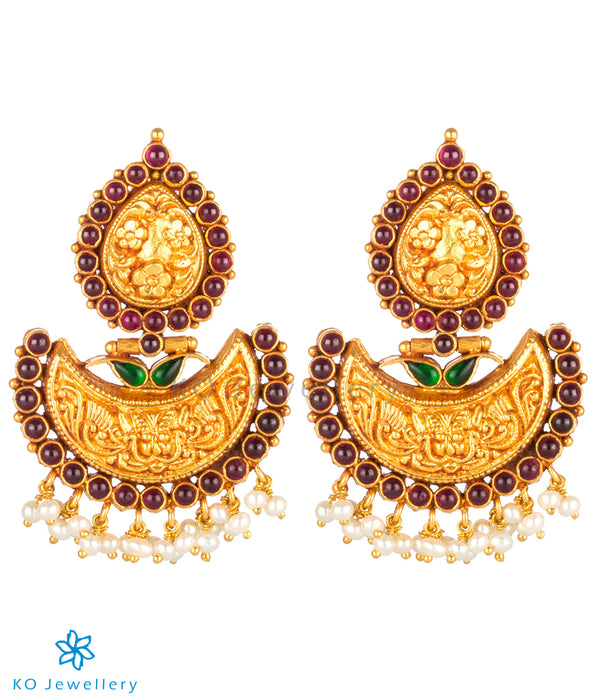 The Samhat Silver Antique Chand-Bali Earrings