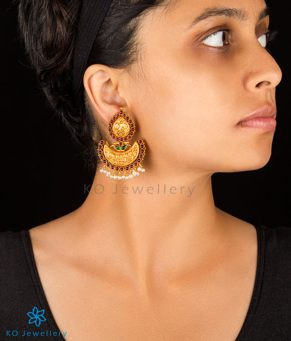 The Samhat Silver Antique Chand-Bali Earrings