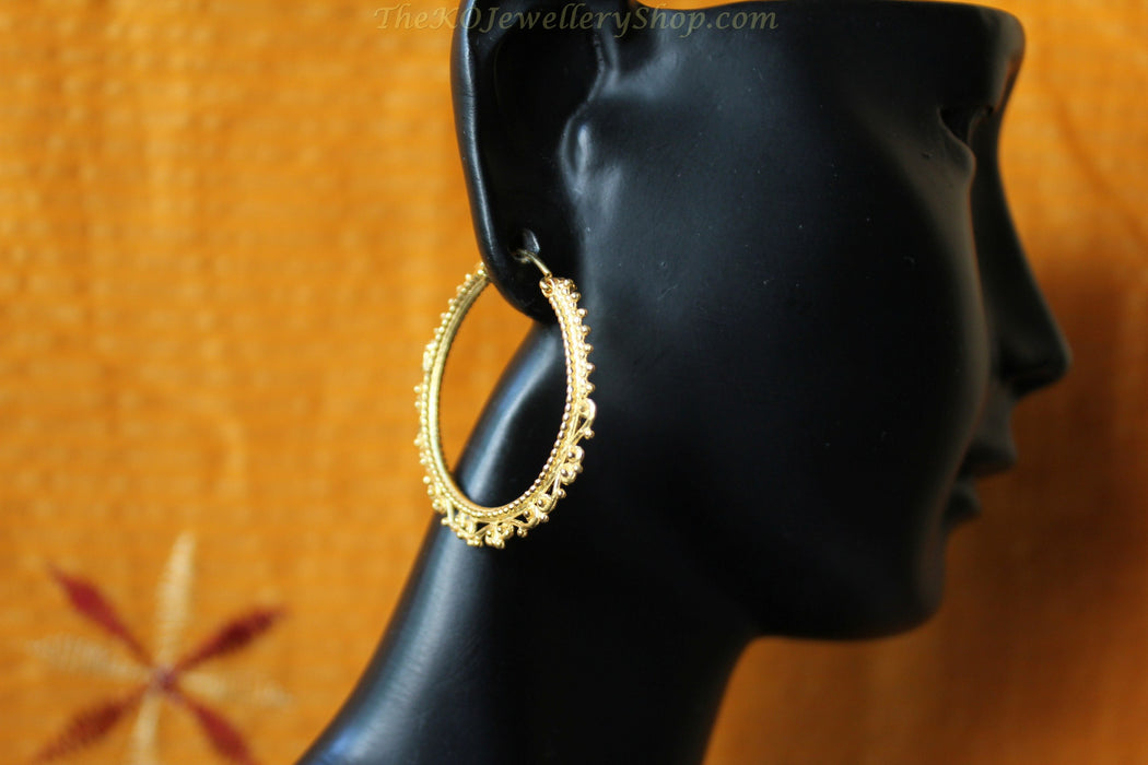 Traditional jewellery hoop earrings for women online shopping