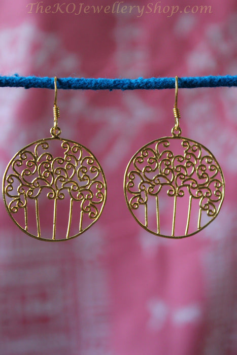 gold plated silver earrings