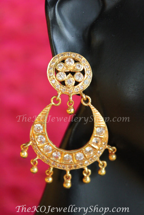 World wide shipping ornate jhumkas gold dipped pure silver