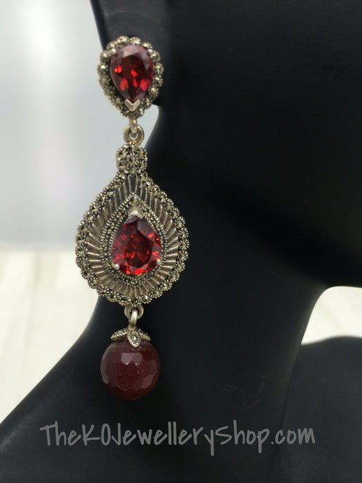 Buy online bright silver shine earring for women