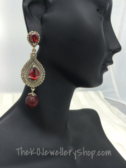 Buy online bright silver shine earring for women