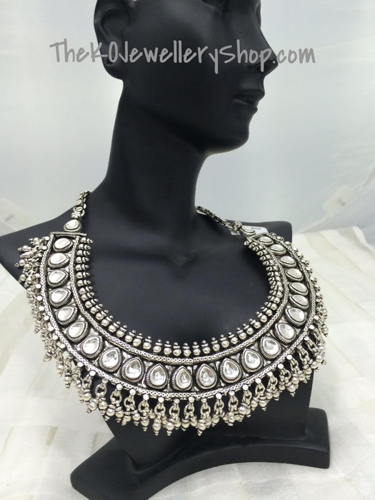 Buy online hand crafted wedding silver necklace for women