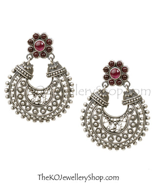 chand-bali style Sterling Silver (92.5%) earrings for festive and casual wear.