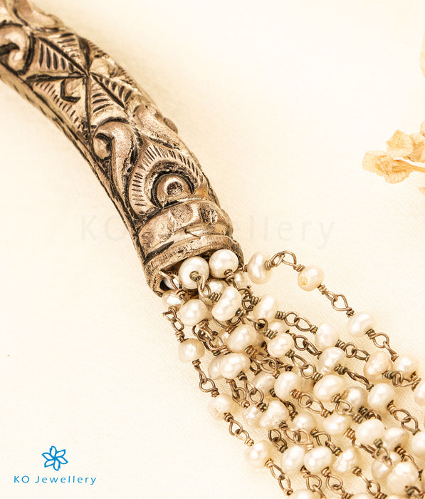 The Mayurini Silver Pearl Necklace