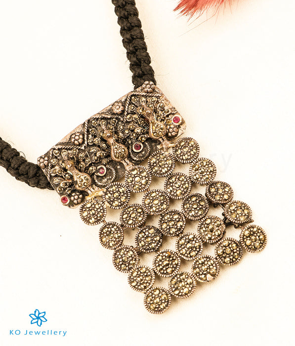The Viva Silver Marcasite Thread Necklace