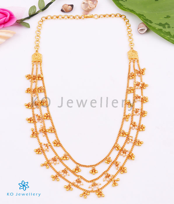 The Jhilmil Silver Layered Pearl Necklace (3 layers)