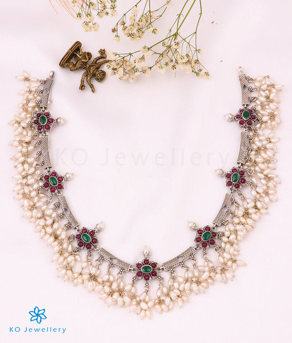 The Avahati Silver Pearl Necklace