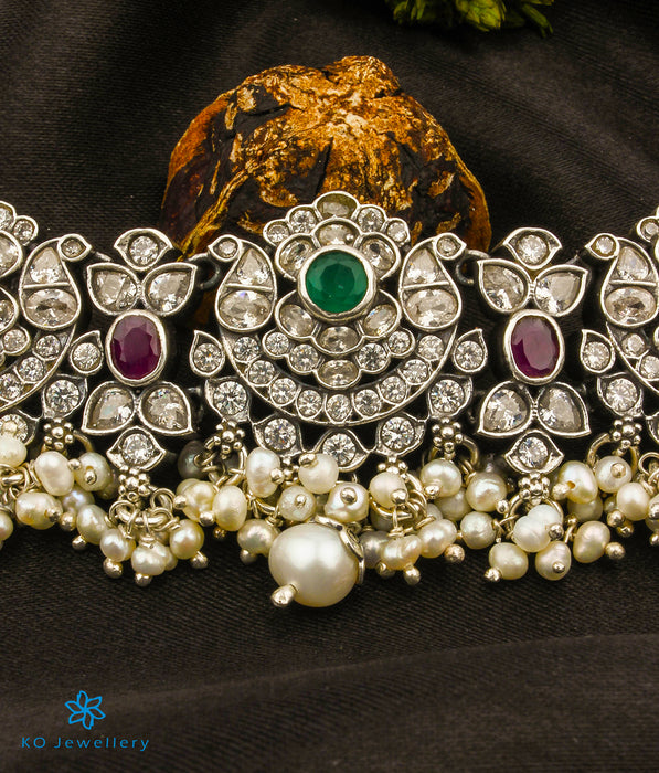 The Rajata Silver Pearl Choker Necklace