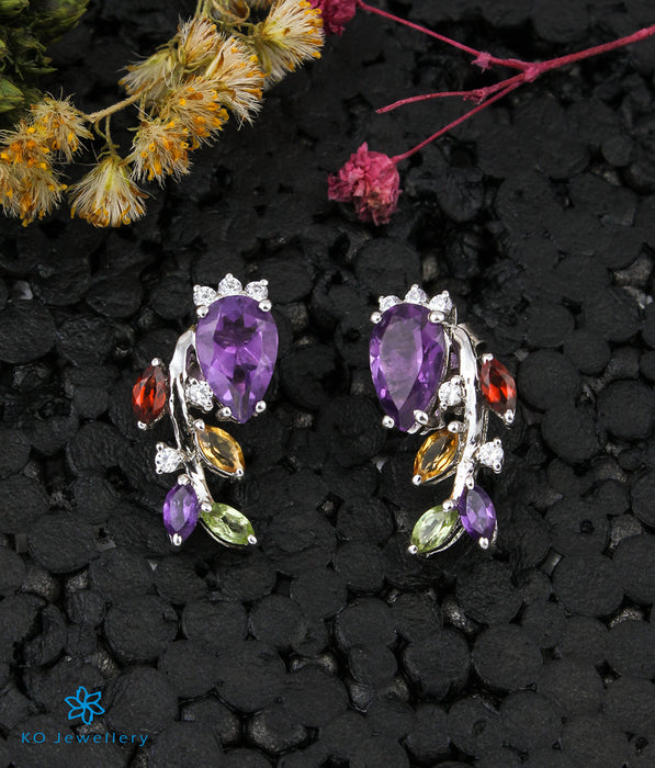The Rainbow Silver Gemstone Earrings