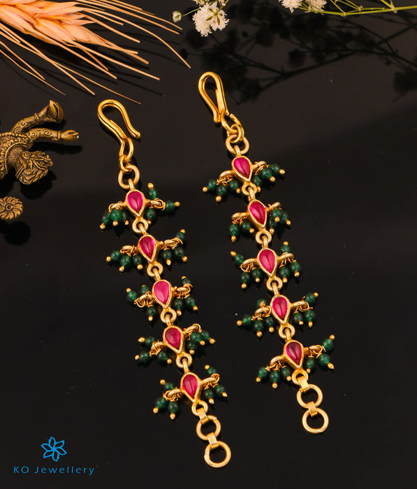 The Mithya Silver Ear chain (Red)