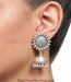 stylish silver floral jhumka casual wear shop online