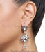 Buy online hand crafted silver glass earrings for women