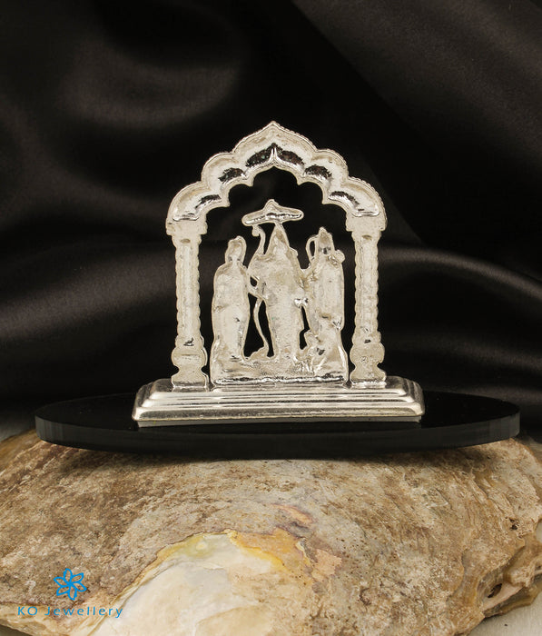 The Lord Ram, Lakshman, Sita & Hanuman Silver Idol