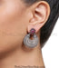 floral motif Chand-bali sterling silver hand crafted Earrings shop online.