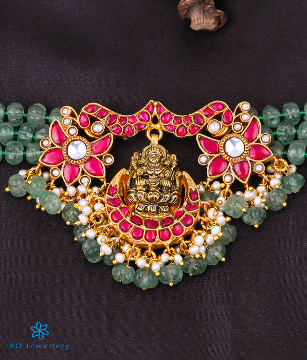 The Aadhira Silver Kundan Lakshmi Necklace